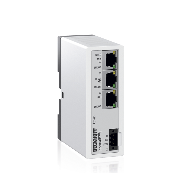 Beckhoff CU1423 Infrastructure, 3-port junction, EtherCAT G, 1 Gbit/s, 24 V DC, RJ45 Turkey