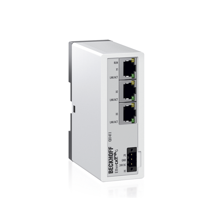 Beckhoff CU1411 Infrastructure, 1-port branch controller, EtherCAT G, 24 V DC, RJ45 Turkey