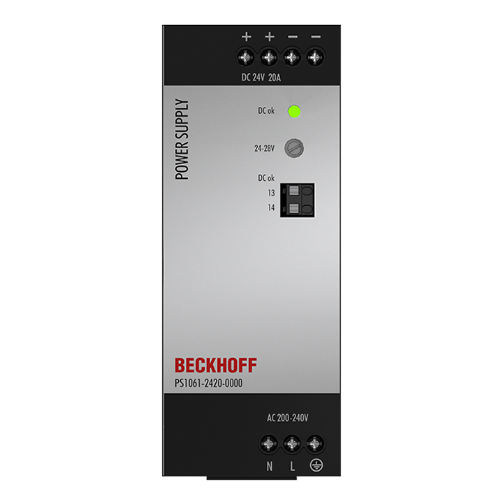 Beckhoff PS1061-2420-0000 Power supply PS1000; output: 24 V DC, 20 A; input: AC 200…240 V, 1-phase Turkey