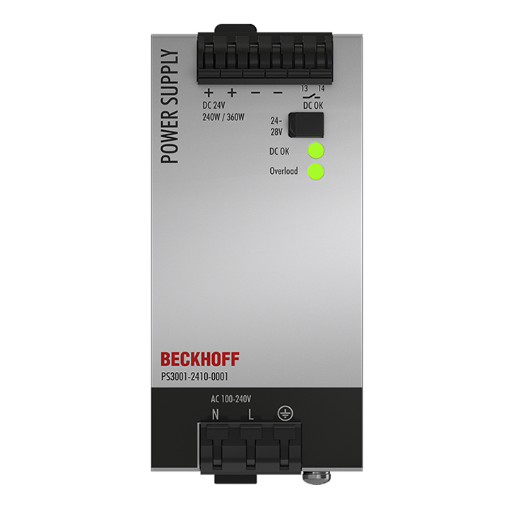 Beckhoff PS3001-2410-0001 Power supply PS3000; output: 24 V DC, 10 A; input: AC 100…240 V/DC 110…150 V, 1-phase Turkey