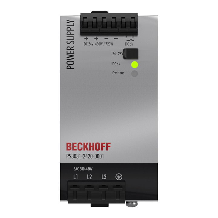 Beckhoff PS3031-2420-0001 Power supply PS3000; output: 24 V DC, 20 A; input: 3 AC 380…480 V, 3-phase Turkey