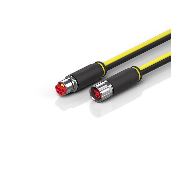 Beckhoff ZK7314-3431-Axxx B23, ENP cable, PUR, 5 G 40 mm² + (1 x 4 x AWG22), drag-chain suitable, key 1 (2 x 24 V DC + PE) Turkey