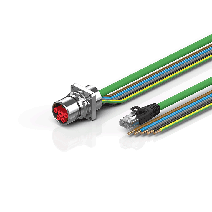 Beckhoff ZK7A14-AS00-Axxx B23, ENP cable, PUR, 5 G 40 mm² + (1 x 4 x AWG22), drag chain suitable, key 3 (user-defined voltage) Turkey
