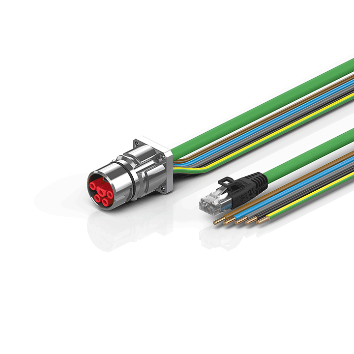 Beckhoff ZK7A14-BW00-Axxx B23, ENP cable, PUR, 5 G 40 mm² + (1 x 4 x AWG22), drag chain suitable, key 3 (user-defined voltage) Turkey