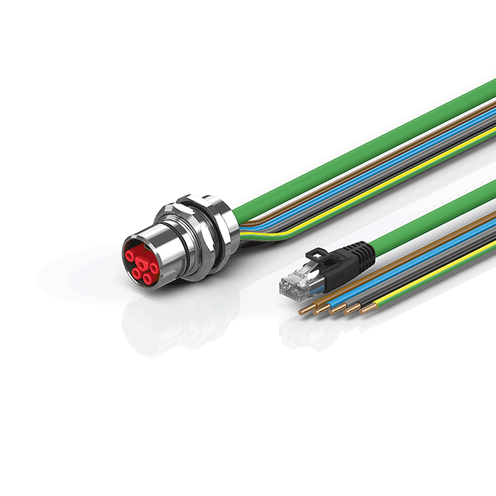 Beckhoff ZK7A14-AU00-Axxx B23, ENP cable, PUR, 5 G 40 mm² + (1 x 4 x AWG22), drag chain suitable, key 3 (user-defined voltage) Turkey