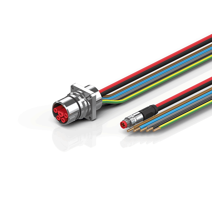 Beckhoff ZK7714-AS00-0xxx B23, ECP cable, PUR, 5 G 40 mm² + (1 x 4 x AWG22), drag chain suitable, key 2 (400 V AC) Turkey