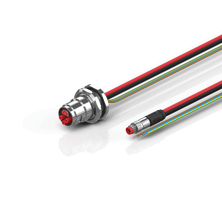 Beckhoff ZK7610-BM00-0xxx B17, ECP cable, PUR, 3 G 25 mm² + (1 x 4 x AWG22), drag chain suitable, key 2 (230 V AC) Turkey
