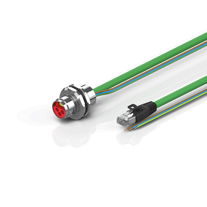 Beckhoff ZK7610-AL00-Axxx B17, ENP cable, PUR, 3 G 25 mm² + (1 x 4 x AWG22), drag chain suitable, key 2 (230 V AC) Turkey