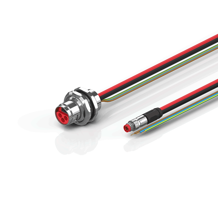 Beckhoff ZK7610-AJ00-0xxx B17, ECP cable, PUR, 3 G 25 mm² + (1 x 4 x AWG22), drag chain suitable, key 2 (230 V AC) Turkey