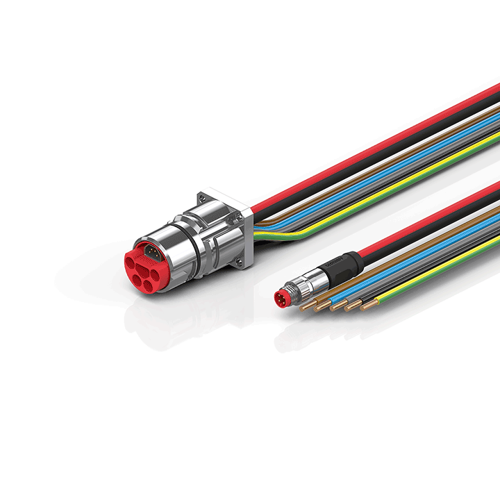 Beckhoff ZK7314-BX00-0xxx B23, ECP cable, PUR, 5 G 40 mm² + (1 x 4 x AWG22), drag chain suitable, key 1 (2 x 24 V DC + PE) Turkey