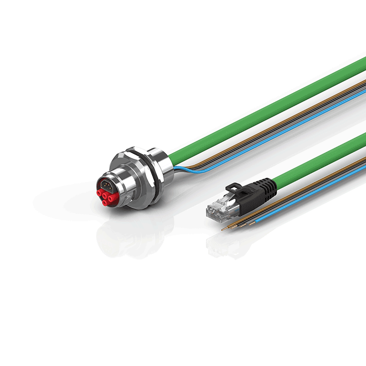 Beckhoff ZK7224-AQ00-Axxx B17, ENP cable, PUR, 4 x 15 mm² + (1 x 4 x AWG22), drag chain suitable, key 1 (2 x 24 V DC) Turkey