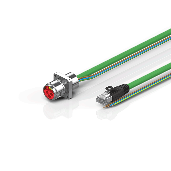 Beckhoff ZK7210-AH00-Axxx B17, ENP cable, PUR, 3 G 25 mm² + (1 x 4 x AWG22), drag chain suitable, key 1 (24 V DC) Turkey