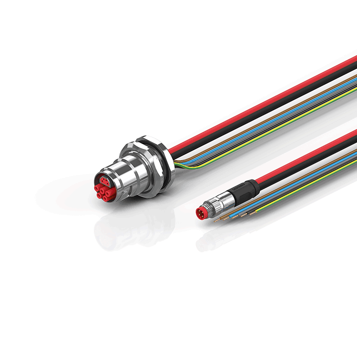 Beckhoff ZK7208-BY00-0xxx B17, ECP cable, PUR, 5 G 15 mm² + (1 x 4 x AWG22), drag chain suitable, key 1 (2 x 24 V DC + PE) Turkey