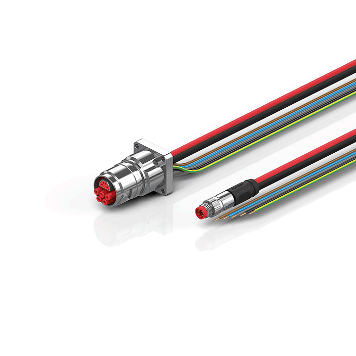 Beckhoff ZK7208-BW00-0xxx B17, ECP cable, PUR, 5 G 15 mm² + (1 x 4 x AWG22), drag chain suitable, key 1 (2 x 24 V DC + PE) Turkey