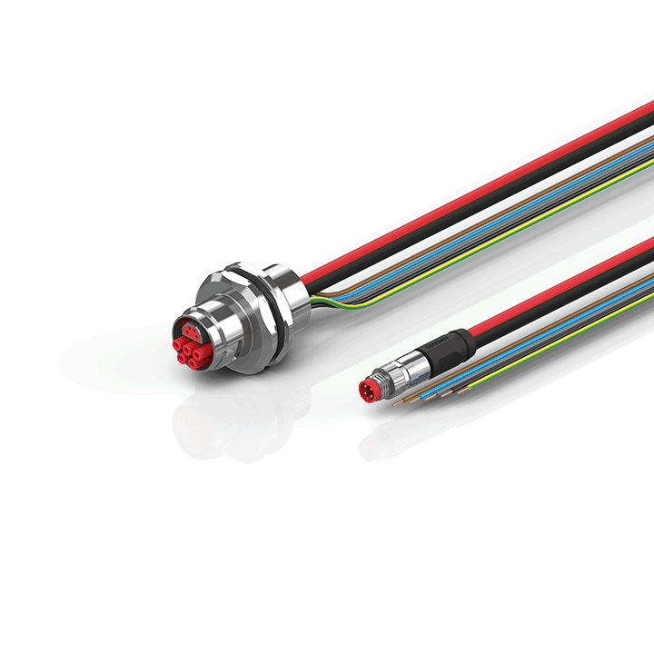 Beckhoff ZK7208-AW00-0xxx B17, ECP cable, PUR, 5 G 15 mm² + (1 x 4 x AWG22), drag chain suitable, key 1 (2 x 24 V DC + PE) Turkey