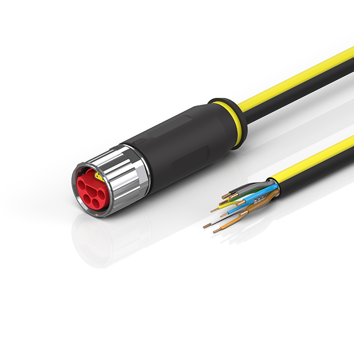Beckhoff ZK7208-3000-Axxx B17, ENP cable, PUR, 5 G 15 mm² + (1 x 4 x AWG22), drag chain suitable, key 1 (2 x 24 V DC + PE) Turkey