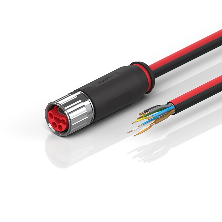 Beckhoff ZK7208-3000-0xxx B17, ECP cable, PUR, 5 G 15 mm² + (1 x 4 x AWG22), drag chain suitable, key 1 (2 x 24 V DC + PE) Turkey