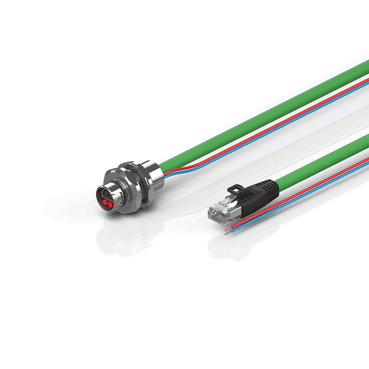 Beckhoff ZK7102-AE00-Axxx B12, ENP cable, PUR, 2 x 075 mm² + (1 x 4 x AWG22), drag chain suitable, key 1 (24 V DC) Turkey