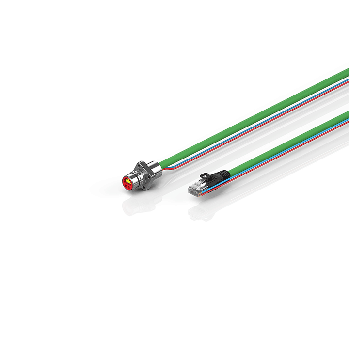 Beckhoff ZK7102-AB00-Axxx B12, ENP cable, PUR, 2 x 075 mm² + (1 x 4 x AWG22), drag chain suitable, key 1 (24 V DC) Turkey