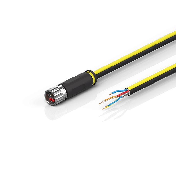 Beckhoff ZK7102-0700-Axxx B12, ENP cable, PUR, 2 x 075 mm² + (1 x 4 x AWG22), drag chain suitable, key 1 (24 V DC) Turkey