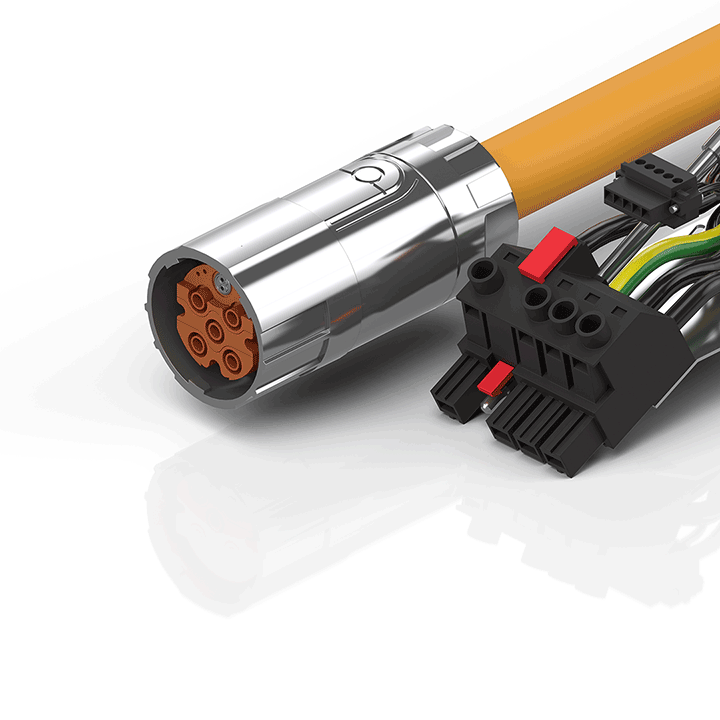 Beckhoff ZK4800-8526-xxxx Motor connection cable 6 mm² with M40 speedtec® plug system, drag-chain suitable Turkey