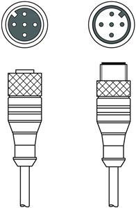 Leuze KDS U-M12-5A-M12-5A-V1-030 Interconnection cable