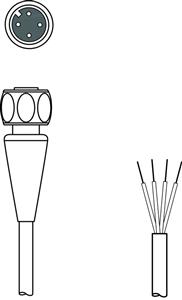 Leuze KD U-M12-4A-T0-050 F+B Connection cable Turkey