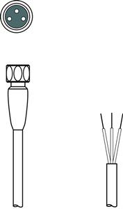 Leuze KD U-M8-3A-T0-020 F+B Connection cable Turkey