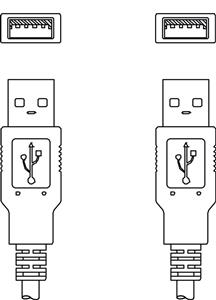 Leuze KB USB A - USB A Interconnection cable Turkey