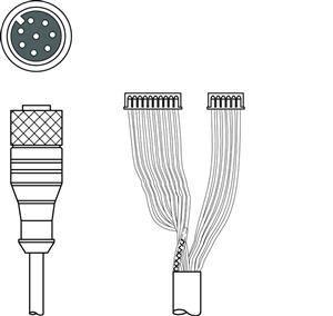 Leuze KB JST-M12A-8P-3000 Interconnection cable Turkey