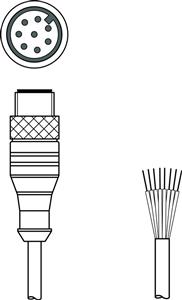 Leuze KB M12/8-5000-SA Connection cable Turkey