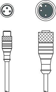 Leuze KDS U-M8-3A-M12-3A-P1-015 Interconnection cable Turkey