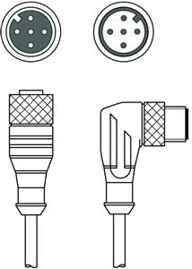 Leuze KDS S-M12-5A-M12-5W-P1-010 Interconnection cable