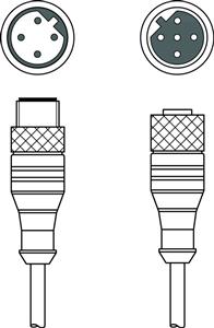 Leuze KDS PB-M12-4A-M12-4A-P3-010 Interconnection cable Turkey