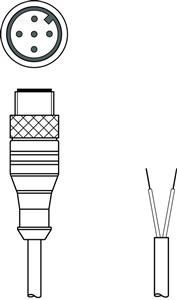 Leuze KS PB-M12-4A-P3-100 Connection cable Turkey