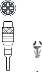 Leuze KS GB-M12-8A-P7-100 Connection cable Turkey