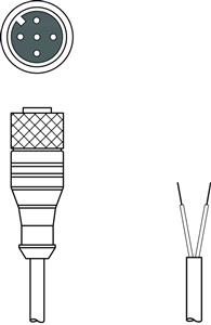Leuze KD PB-M12-4A-P3-100 Connection cable Turkey