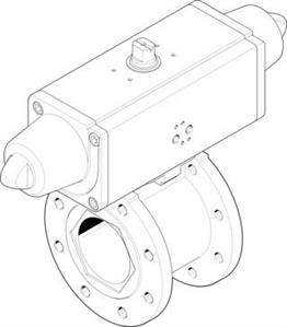 Festo VZBC-100-FF-16-22-F0710-V4V4T-PS240-R-90-4-C Ball valve actuator unit