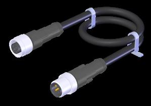 Euchner C-M12F05-05X034PV05,0-M12M05-100180 Connecting cable with 2 plug connectors M12, 5-pin, 5 m