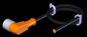 Euchner C-M12F05-05X050PU05,0-GA-073462 Connecting cable with angled plug connector M12, 5-pin, 5 m