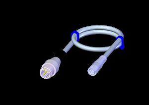 Euchner C-M12M03-03X034PU01,0-M08F03-111600 Connecting cable with plug connectors M12, 3-pin, and M8, 3-pin, at both ends, 1 m