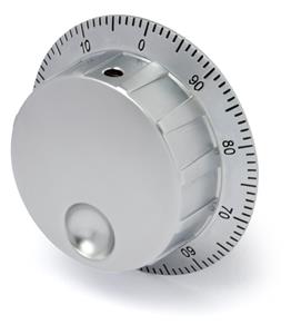 Euchner EINSTELLRAD HKB 66,5 METALL SIL/SW Metal dial for handwheel HKB, for installation in machine panel or HBA/HBM