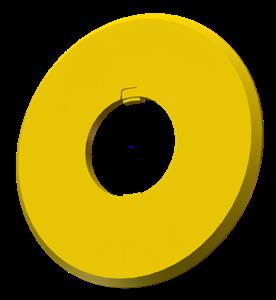 Euchner ES-HNAV-0 Emergency stop plate – blank – for 40 mm buttons on ES-XN devices