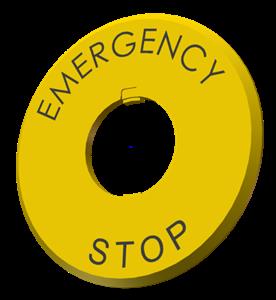 Euchner ES-HNAV-27 Plate for emergency stop ES-XN