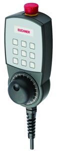 Euchner HBM-112392 Hand-held pendant stations HBM, EMERGENCY STOP device, membrane pushbuttons, handwheel