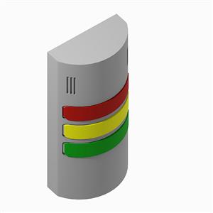 Allen Bradley 855W-G10Y3L8L4 855W 120V AC Wall Mount Signal Light