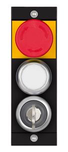 Euchner MSM-1-K-CA-CPJ-B4-137736 Submodule MSM-1-K (emergency stop, 1 illuminated pushbutton, 1 key-operated rotary switch, form L)