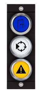 Euchner MSM-1-P-CA-PPP-K3-170572 Submodule MSM-1-P (3 illuminated pushbuttons with symbol)