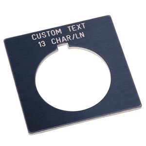 Allen Bradley 800H-W100E 30mm 800H Grey Custom Text Legend Plate