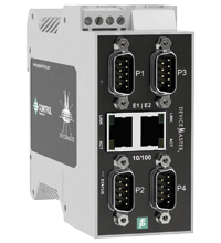 Pepperl+Fuchs ICDM-RX/MOD-4DB9/2RJ45-DIN Modbus Gateway 4-port DIN Rail DB9